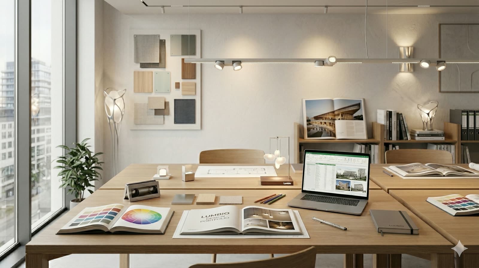 Pracovní studio pro návrh světla, materiálů a technických podkladů